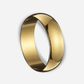 Gold ring on a white background