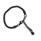 Black chain bracelet with a clasp on a white background