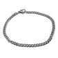 Silver chain bracelet on a white background